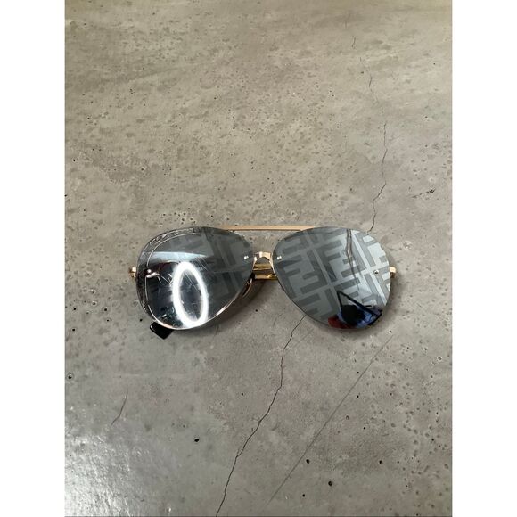 Fendi FF Logo Aviator Sunglasses - Picture 1 of 8